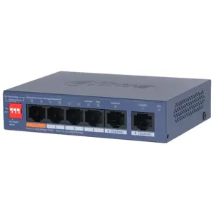 Switch DAHUA DH-CS4006-4ET2GT-60 Switch layer L2 2xRJ-45 ports RJ-45 Ports Type Fast Ethernet (10/1…