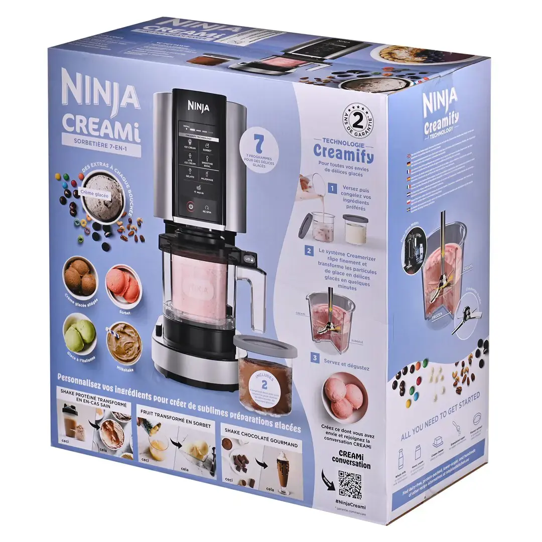 Ninja NC302EU ice cream maker Traditional ice cream maker 0.473 L 800 W Black