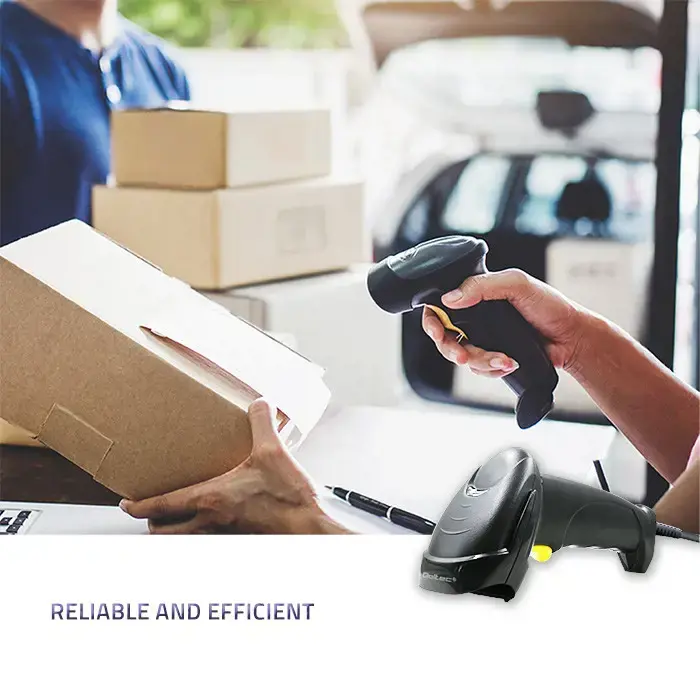 QOLTEC 50876 Lazerinis skeneris 1D USB juodas