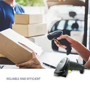 QOLTEC 50876 Lazerinis skeneris 1D USB juodas