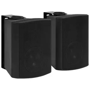 Prie sienos montuojami stereo garsiakalbiai, 2vnt., juodi, 100W