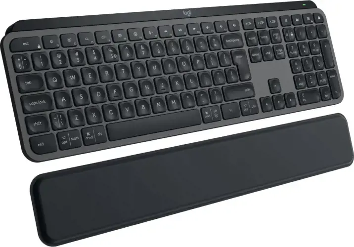 "Logitech MX Keys S", pilno dydžio (100 %), "Bluetooth", žirklinis klavišų jungiklis, QWERTY, šviesos diodas, grafito spalvos