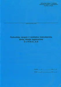 Darbuotojų saugos ir sveikat. instr.darbo viet. registr.žurnalas,A4/22