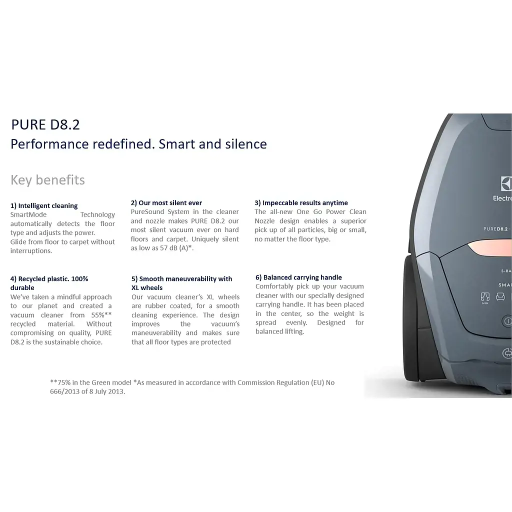 Dulkių siurblys ELECTROLUX PD82-8DB