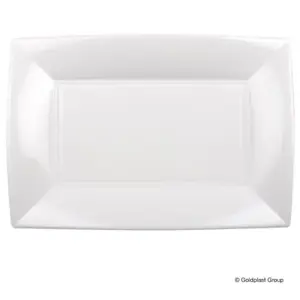 Vienkartinės lėkštės NICE, PP, baltos 34,5x23 cm, 6 vnt