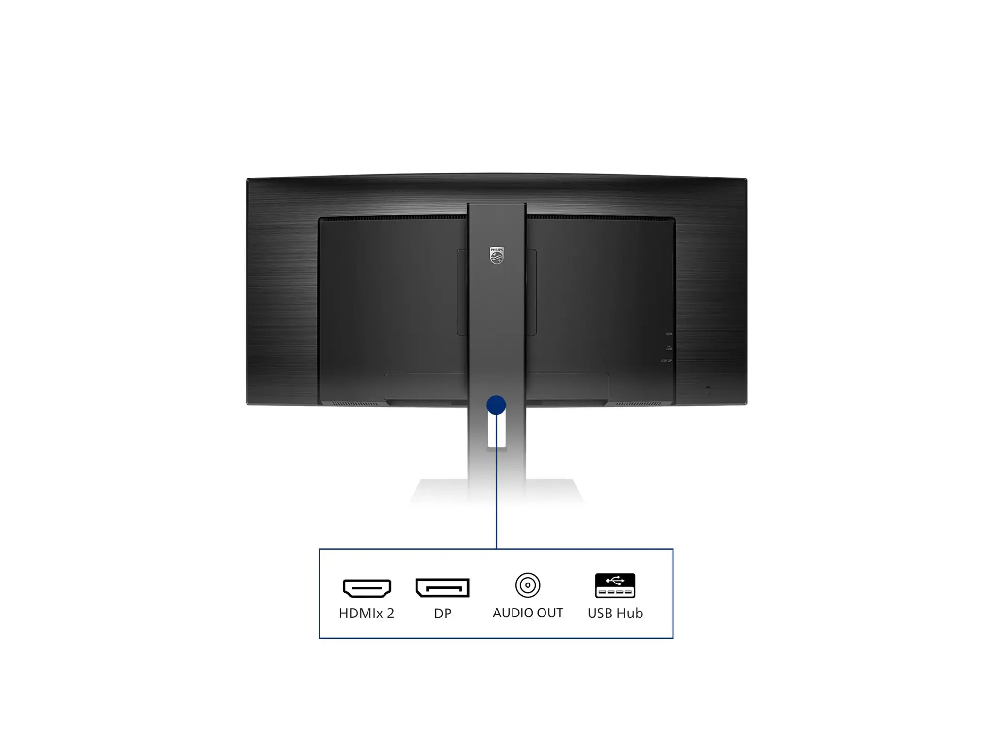 Monitorius Philips B Line 345B1C/00, 86.4 cm (34"), 3440 x 1440 pixels, Quad HD, LCD, 4 ms, Black