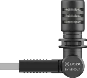 BOYA Plug-in ir Play mini USB-A mikrofonas, juodas BOYA10187  BY-M100UA