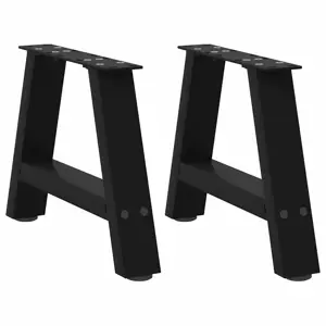Kavos staliuko kojelės, A formos, 2 vnt., juodos, 40x(30-31) cm, plienas