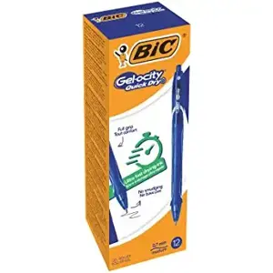 Bic Gelinis rašiklis Gel-Ocity Quick Dry, mėlynas, pakuotėje 12 vnt. 498303