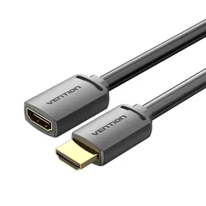 "Vention" HDMI-A vyriškos ir HDMI-A moteriškos lyties 4K HD kabelis PVC tipas 3M juodas, 3 m, HDMI …