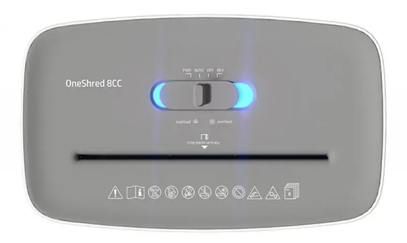 HP ONESHRED 8CC 15L popieriaus smulkintuvas Mikroskopinis smulkinimas