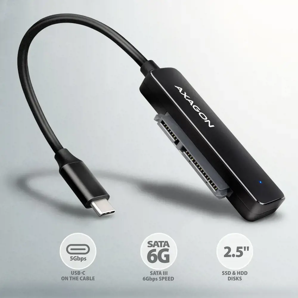AXAGON ADSA-FP2C USB-C 3.2 Gen1 - SATA 6G 2.5" HDD/SSD FASTPort2 Adapter