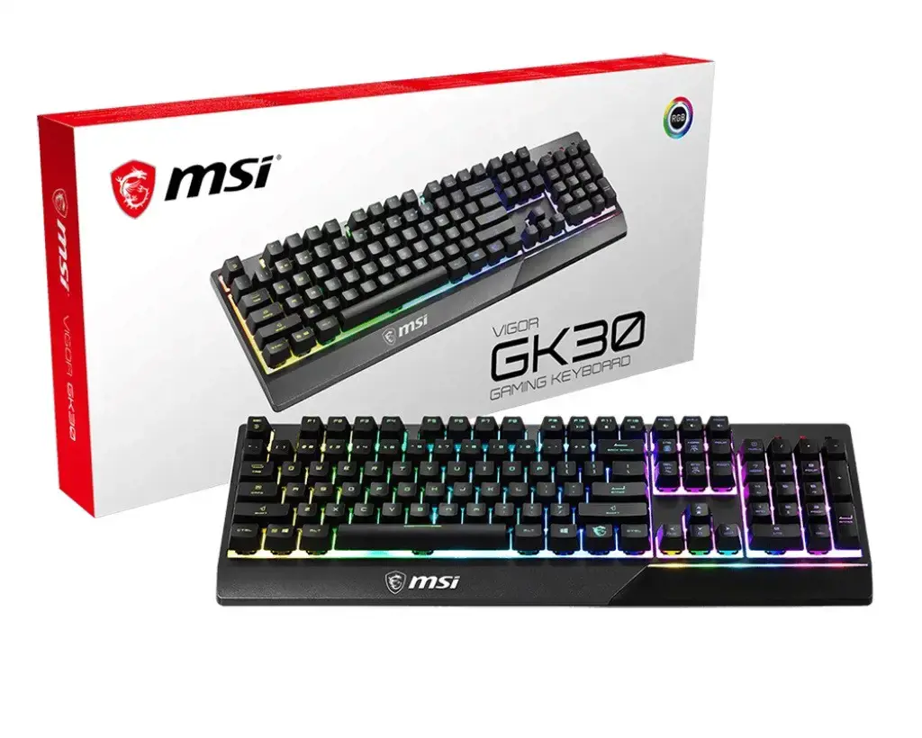 KLAVIATŪRA ŽAIDIMŲ JUODA ENG/VIGOR GK30 US MSI