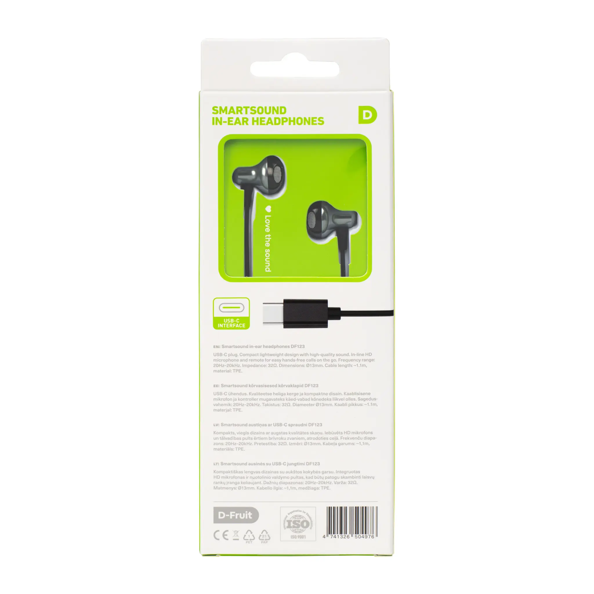 D-Fruit earphones SmartSound USB-C DF123