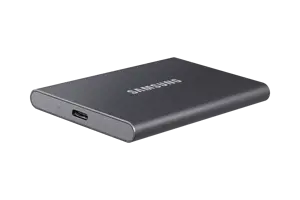 "Samsung" nešiojamasis SSD diskas T7, 1000 GB, C tipo USB, 3.2 Gen 2 (3.1 Gen 2), 1050 MB/s, apsauga nuo slaptažodžio, pilkas