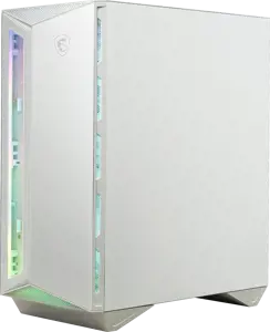 MSI MPG GUNGNIR 110R WHITE Vidutinio bokšto žaidimų kompiuterių korpusas "Baltas, 4x 120 mm ARGB ventiliatorius, 1-6 ARGB valdymo plokštė, C tipo USB, grūdintas stiklas, centrinis, ATX, mATX, mini-ITX", Vidutinio bokšto, kompiuteris, baltas, ATX, micro ATX, mini-ITX, metalinis, žaidimų
