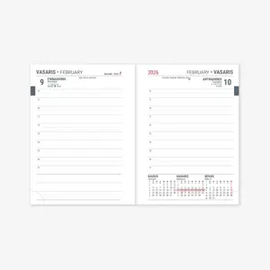 Kalendorius JUNIOR 2026, A6, Design Esmeralda, kartoninis viršelis