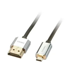 "Lindy CROMO Slim HDMI didelės spartos A/D kabelis, 1 m, 1 m, HDMI A tipo (standartinis), HDMI D ti…