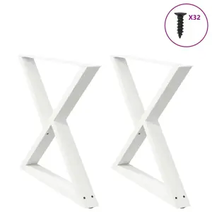 Valgomojo stalo kojos, 2 vnt., baltos, 90x(72-73,3) cm, plienas