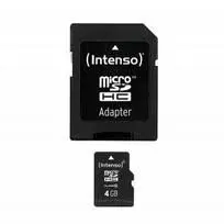 INTENSO MEMORY MICRO SDHC 4GB C10/W/ADAPTER