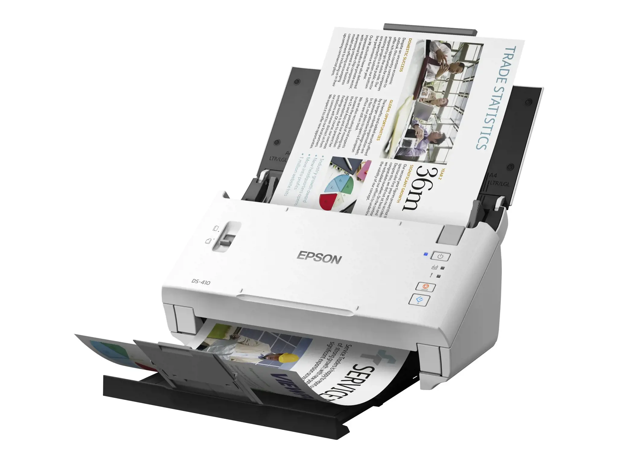 "Epson WorkForce DS-410", 215,9 x 3048 mm, 600 x 600 DPI, 48 bitų, 16 bitų, 16 bitų, 16 bitų, 8 bitų