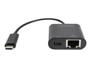 DIGITUS USB Type-C Gigabit Ethernet adapteris su Power Delivery palaikymu