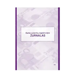 Darbo sutarčių registravimo žurnalas, A4, 12 lapų