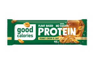 Baltymų batonėlis GOOD CALORIES, su sūdytais žemės riešutais ir datulėmis, 45 g