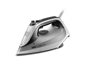 Braun TexStyle 7 Pro SI7149WB, Dry & Steam iron, EloxalPlus soleplate, 2.5 m, 220 g/min, Black, White, 50 g/min