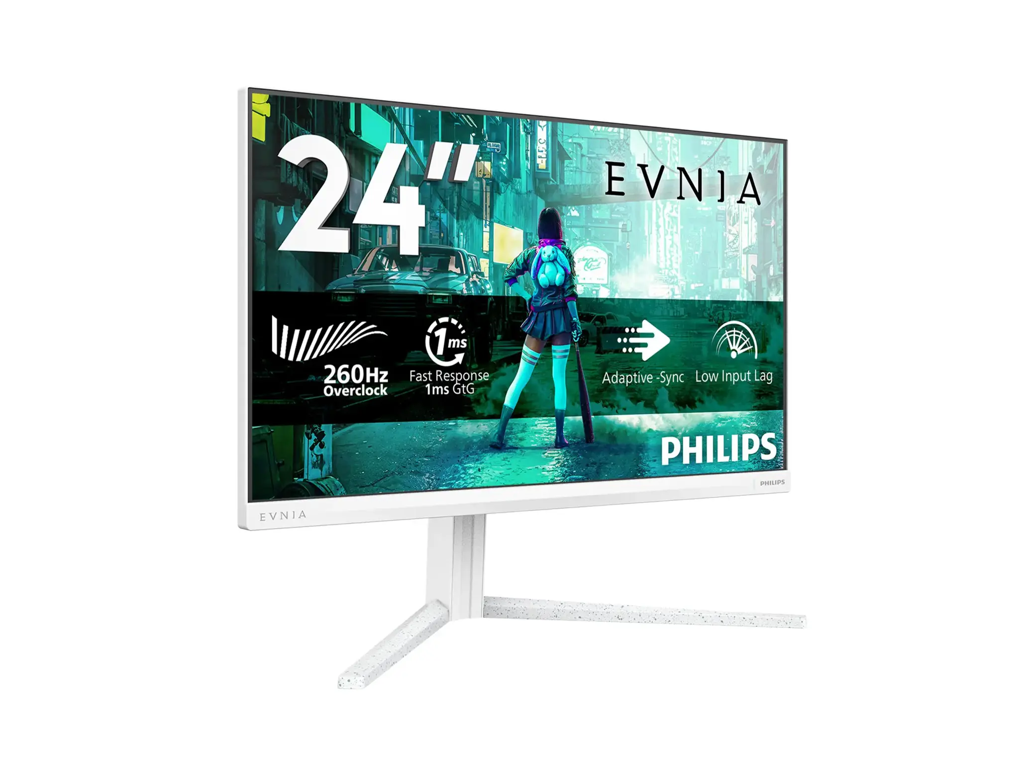 Philips Evnia 24M2N3201P/00 | 24 " | Fast IPS | FHD | 16:9 | 260 Hz | 1 ms | 1920 x 1080 pixels | 300 cd/m² | HDMI ports quantity 1 | White