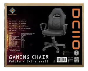Gaming chair DELTACO GAMING Junior, PU leather, black / GAM-094