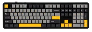 F108 Gray+Orange+Deep Gray Gasket Keyboard with Volcano RGB Switches – AULA