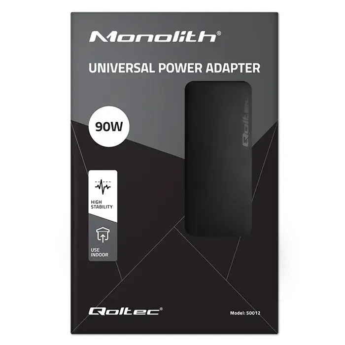 QOLTEC 50012 Qoltec Universalus maitinimo adapteris 90W 8 kištukai + maitinimo kabelis