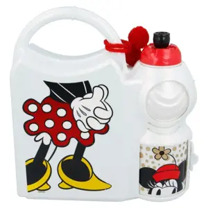 Minnie Mouse - Pietums skirta dėžutė ir 400 ml vandens buteliukas
