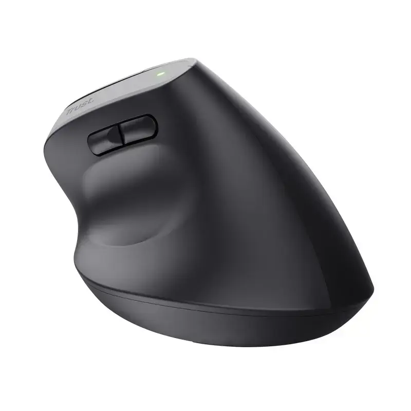 Trust Bayo+, Right-hand, Vertical design, Optical, RF Wireless + Bluetooth, 2400 DPI, Black
