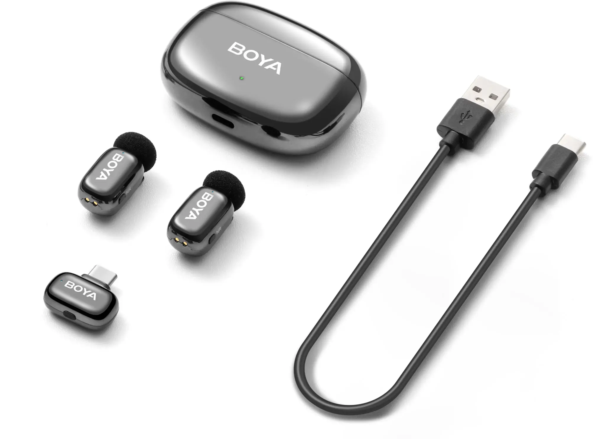 Boya wireless microphone mini 2-02 USB-C, lunar silver