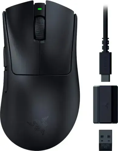 Razer DeathAdder V3 HyperSpeed Belaidė žaidimų pelė RF Wireless + USB-C, 26000 DPI, Juoda