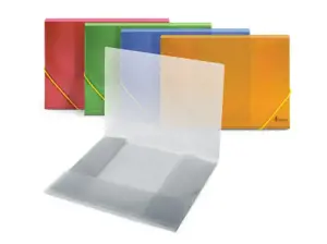 Aplankas su gumelėmis Forpus, A4, plastikinis, talpa 150 lapų, skaidrus, žalsvas