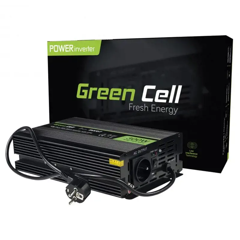 GREEN CELL įtampos inverteris UPS krosnims ir centrinio šildymo siurbliams 300W