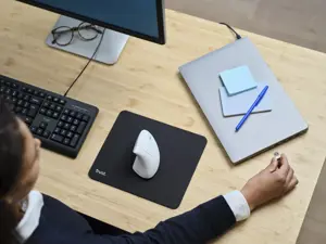 "Trust Verto", dešiniarankis, optinis, RF belaidis, 1600 DPI, baltas