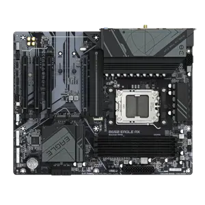 GIGABYTE B650 EAGLE AX Motherboard - Supports AMD Ryzen 7000 CPUs, 12+2+2 Phases Digital VRM, up to 7600MHz DDR5 (OC), 1xPCIe 5.0 + 2xPCIe 4.0 M.2, Wi-Fi 6E 802.11ax, GbE LAN, USB 3.2 Gen2, AMD, Socket AM5, AMD Ryzen™ 5, AMD Ryzen 7 7th Gen, AMD Ryzen 9 7th Gen, Socket AM5, 192 GB, DDR5-SDRAM