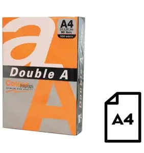 Spalvotas popierius Double A, 80g, A4, 500 lapų, Saffron