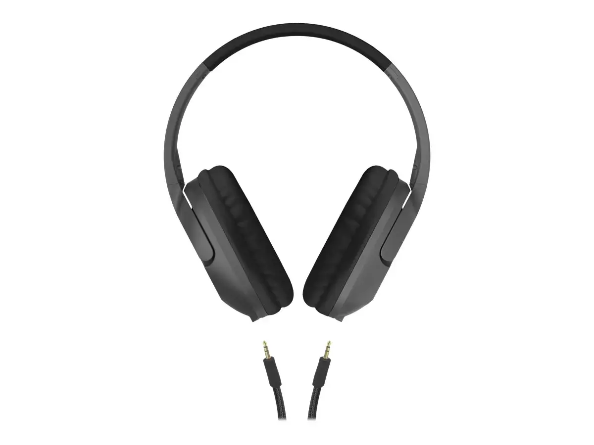 "Koss" ausinės SB42 USB laidinės, ant ausų, su mikrofonu, A tipo USB, juodos/pilkos spalvos