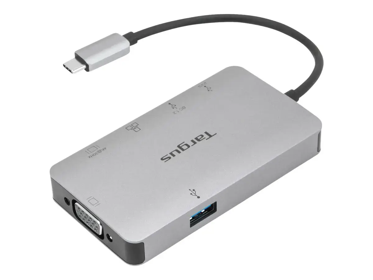 Targus DOCK419, laidinis, USB 3.2 Gen 1 (3.1 Gen 1), C tipo, 100 W, 10,100,1000 Mbps, 10BASE-T, 100BASE-TX, 1000BASE-T, IEEE 802.3, IEEE 802.3ab, IEEE 802.3u