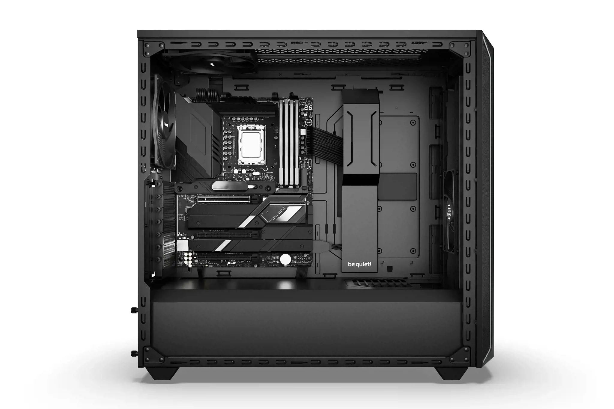 Būkite tylūs! Shadow Base 800 DX Black, Midi Tower, Kompiuteris, Juoda, ATX, EATX, micro ATX, Mini-ITX, Akrilonitrilo butadieno stirenas (ABS), Plienas, Grūdintas stiklas, Multi