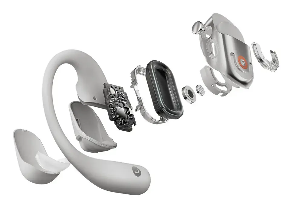 SHOKZ OpenFit 2+ Headphones Wireless Ear-hook, In-ear Calls/Music Bluetooth Grey