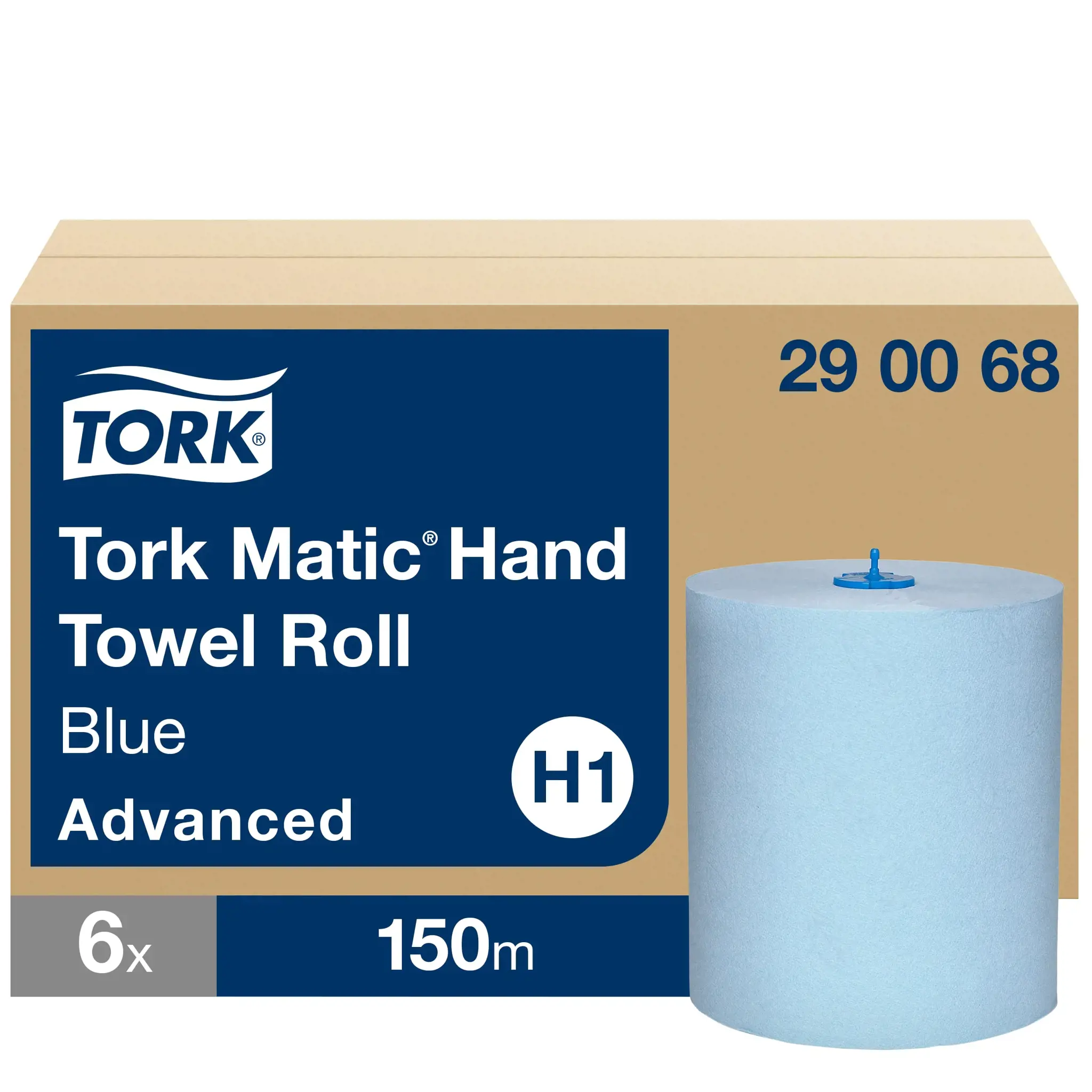 Popieriniai rankšluosčiai TORK H1 Advanced Matic, 2 sl., 150 m, mėlyna sp., 290068