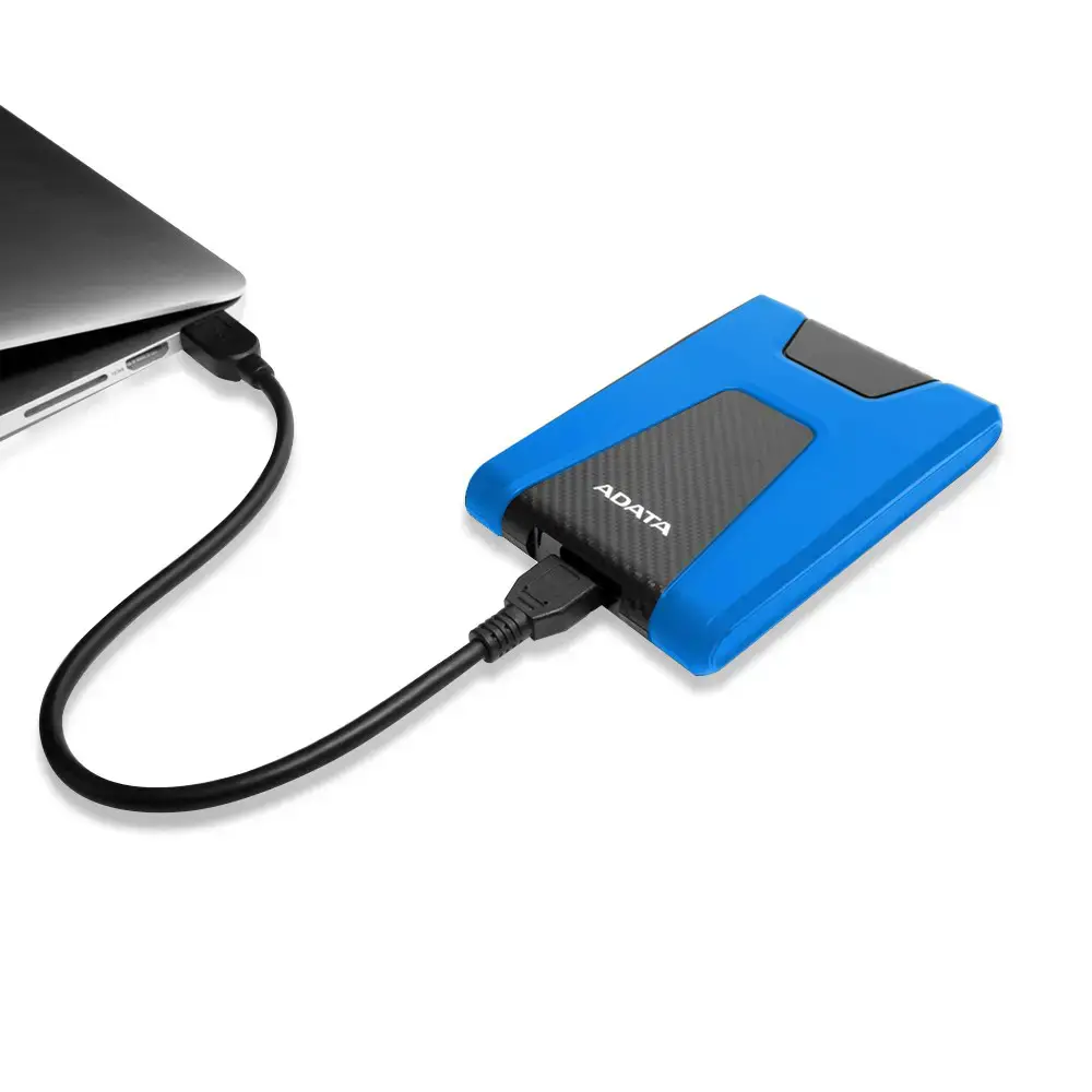 ADATA HD650 išorinis kietasis diskas (1 TB; 2,5"; USB 3.2; mėlynos spalvos)