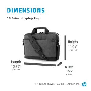 HP Renew Travel 15,6 colių nešiojamojo kompiuterio krepšys, kuprinė, 39,6 cm (15,6"), 510 g