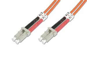 DIGITUS LWL jungiamasis kabelis LC/LC 50/125um 3 m daugiamodis dvipusis halogenfrei bis 1Gbit su pr…